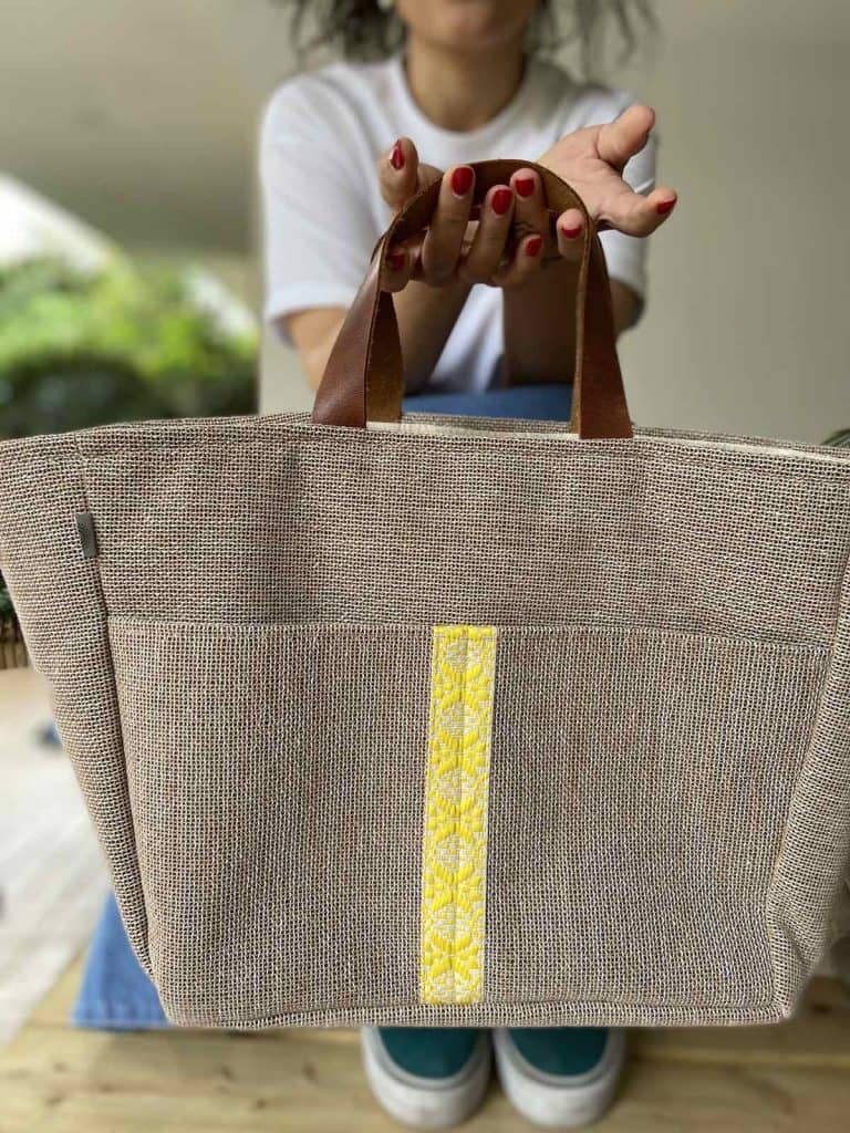 Beige Linen Basket