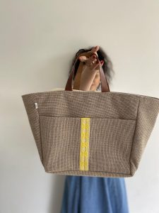 Beige Linen Basket